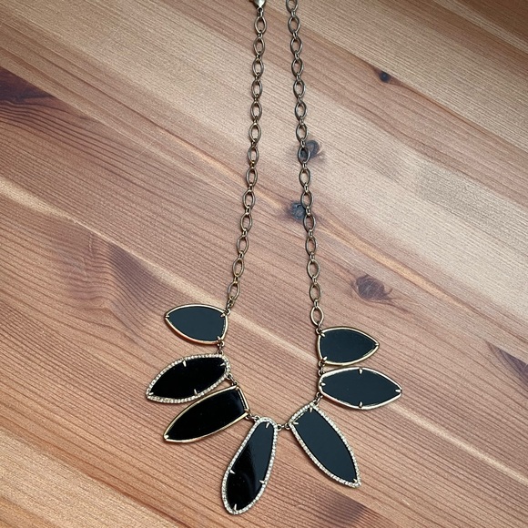 Stella and Dot Allegra reversable necklace gold and black - Picture 5 of 9